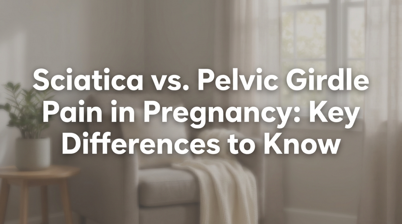 Visual comparison of pelvic girdle pain versus sciatica triggers and symptoms
