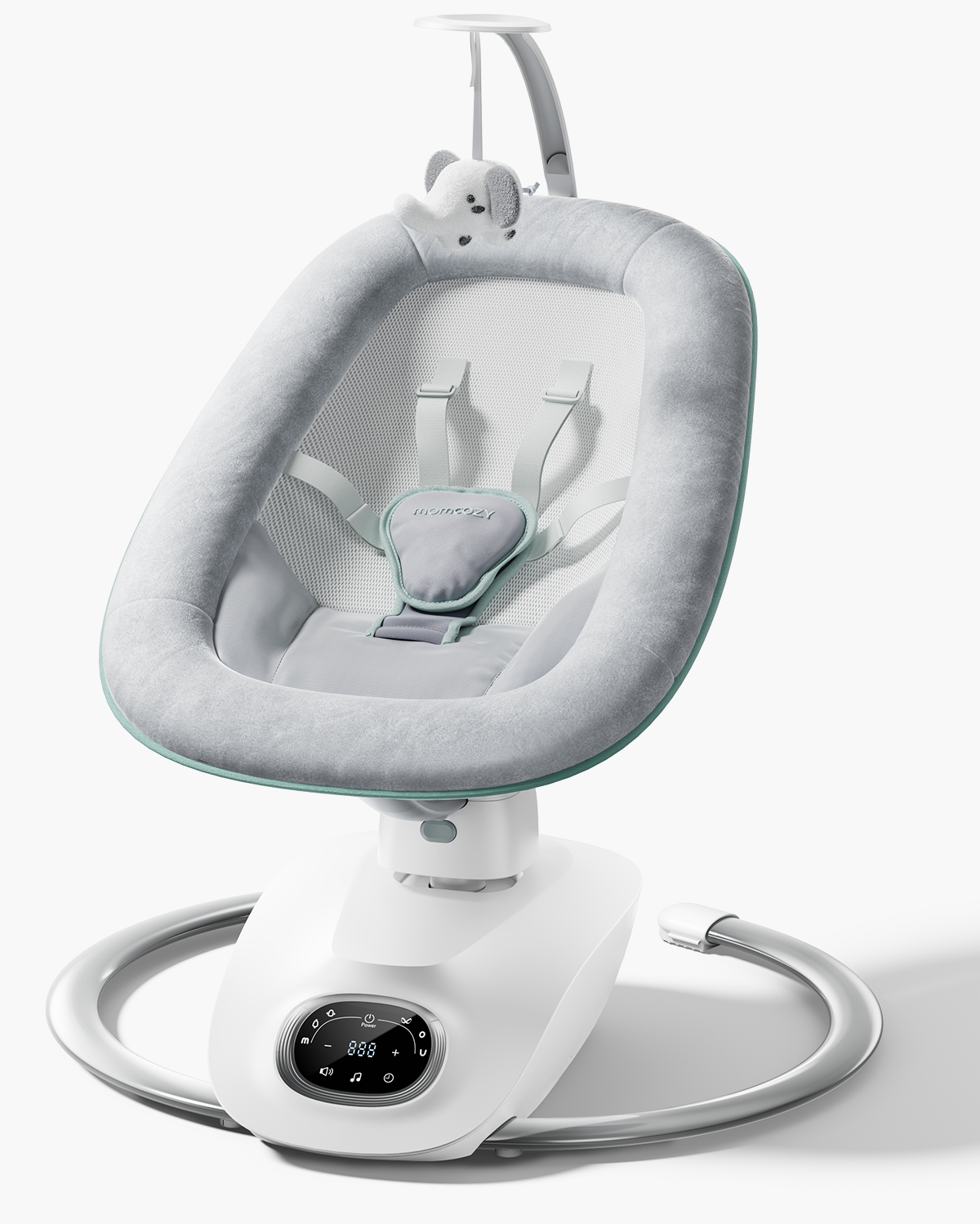 Momcozy CocoSway Leżaczek Bujaczek dla Dzieci - Elektryczna z Ruchem 3D