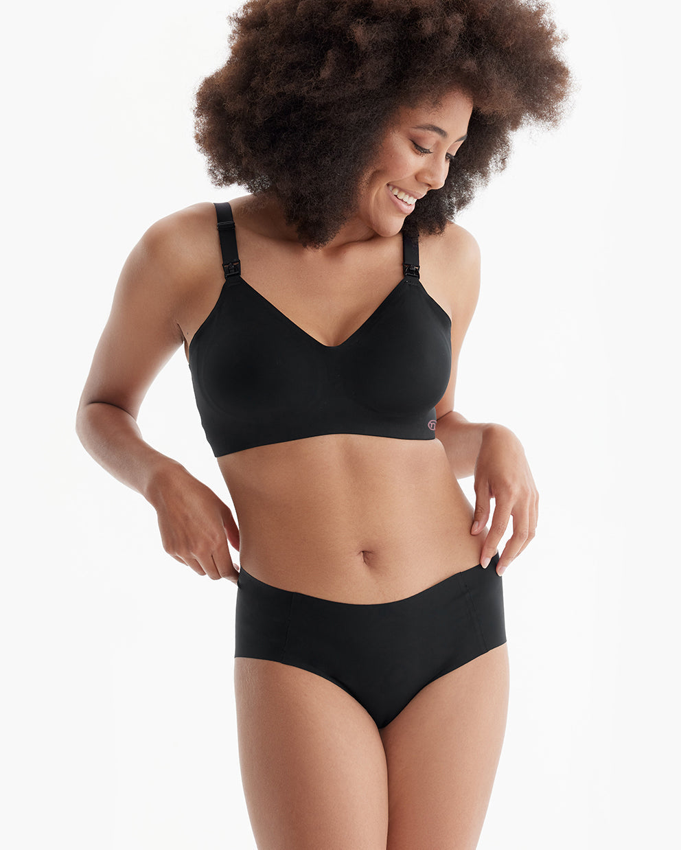Pregnancy Comfort Bundle: Ergonest Belly Band and Ultra Soft Seamless Nursing Bra YN21
