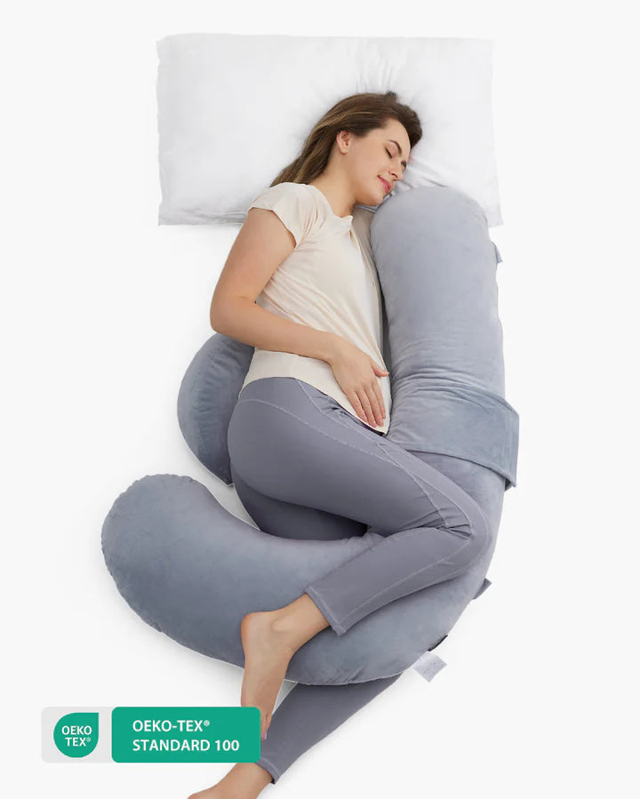 Pregnancy Comfort Bundle:  Stretch Mark Cream, Pregnancy Pillow