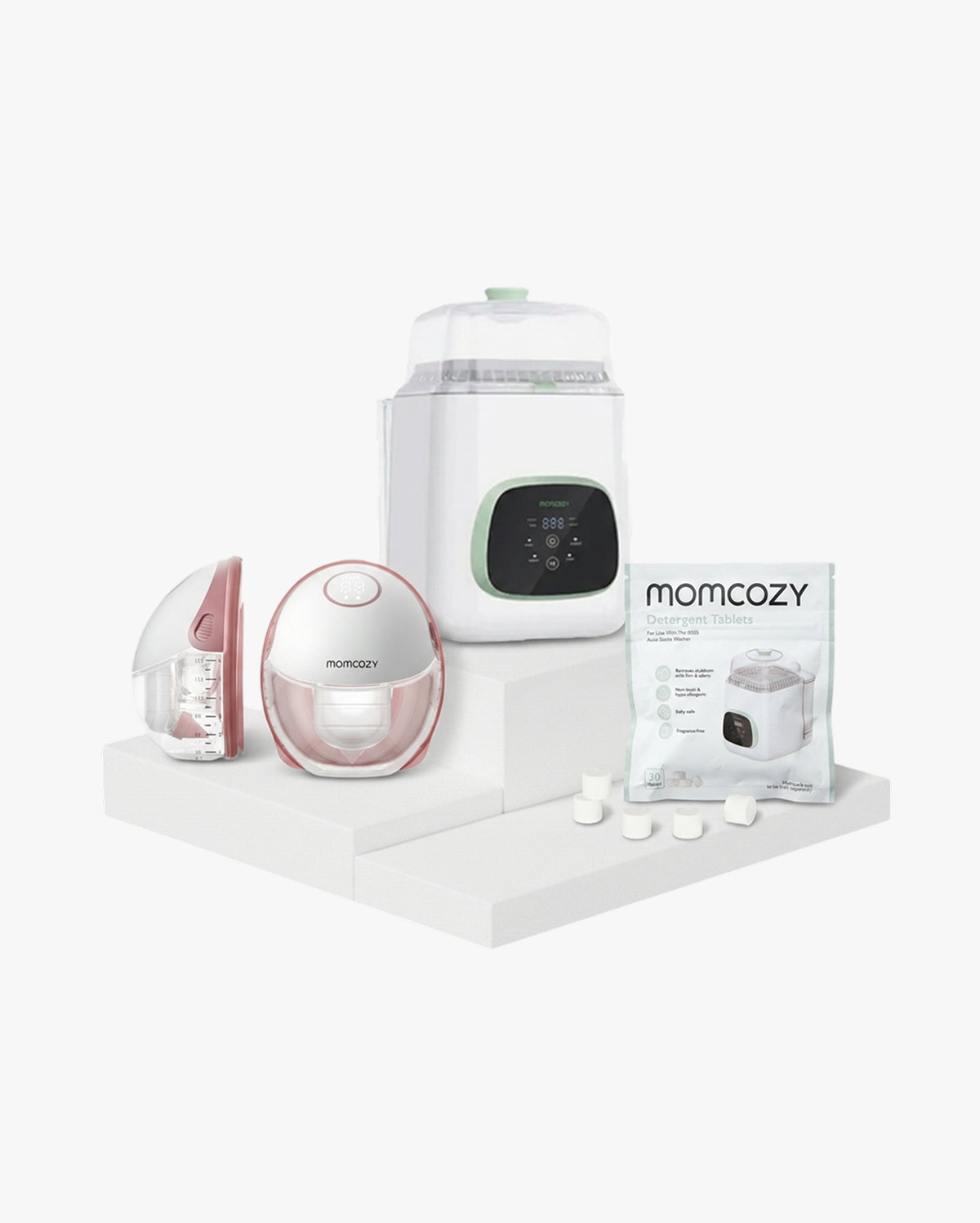 Ensemble Pompage et Nettoyage Tire-lait mains libres M6 et Stérilisateur lave-biberon KleanPal Pro