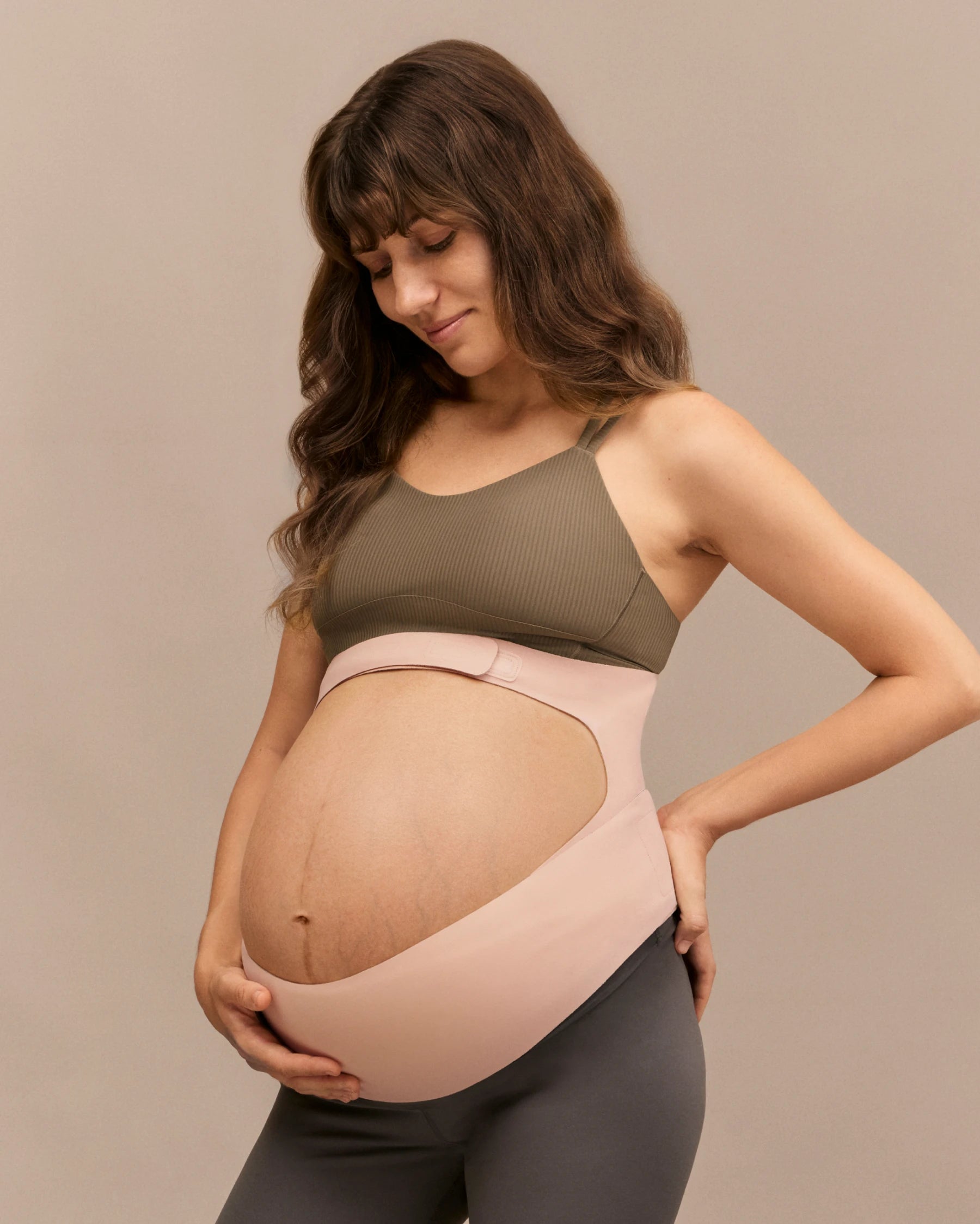 Pregnancy Comfort Bundle: Ergonest Belly Band and Ultra Soft Seamless Nursing Bra YN21