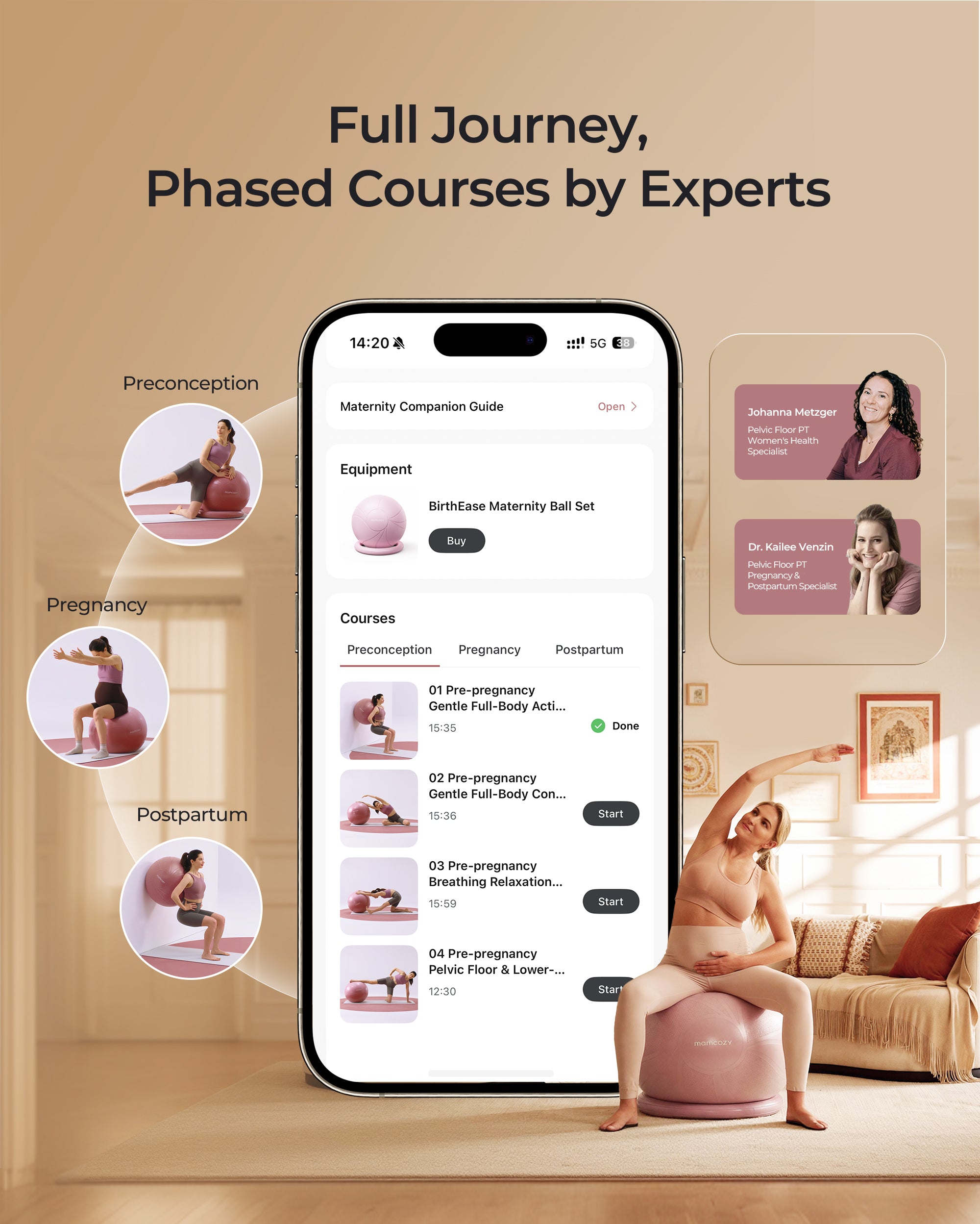 BirthEase Pregnancy Ball Set—Maternity Exercise Ball