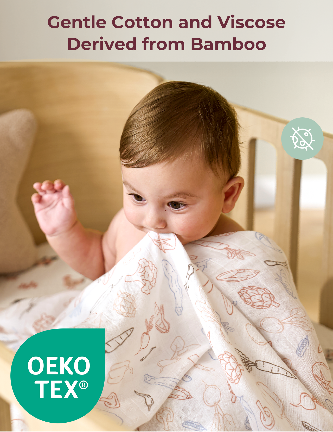 Momcozy Softness Swaddle Koce - Purple Flower (2 paczki)