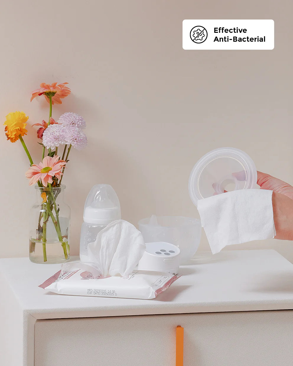 Lingettes naturelles pour tire-lait - sûres et pratiques
