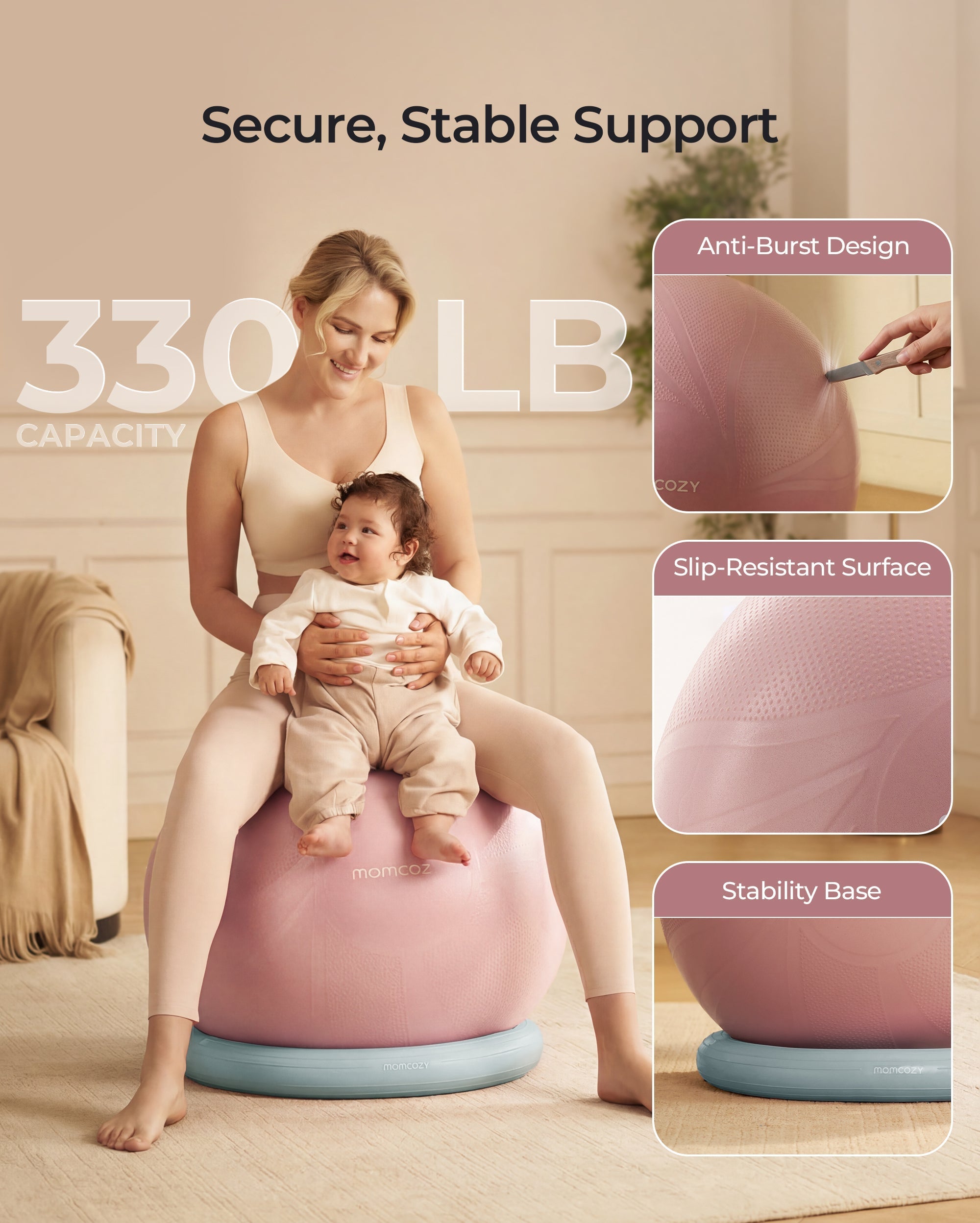 BirthEase Pregnancy Ball Set—Maternity Exercise Ball