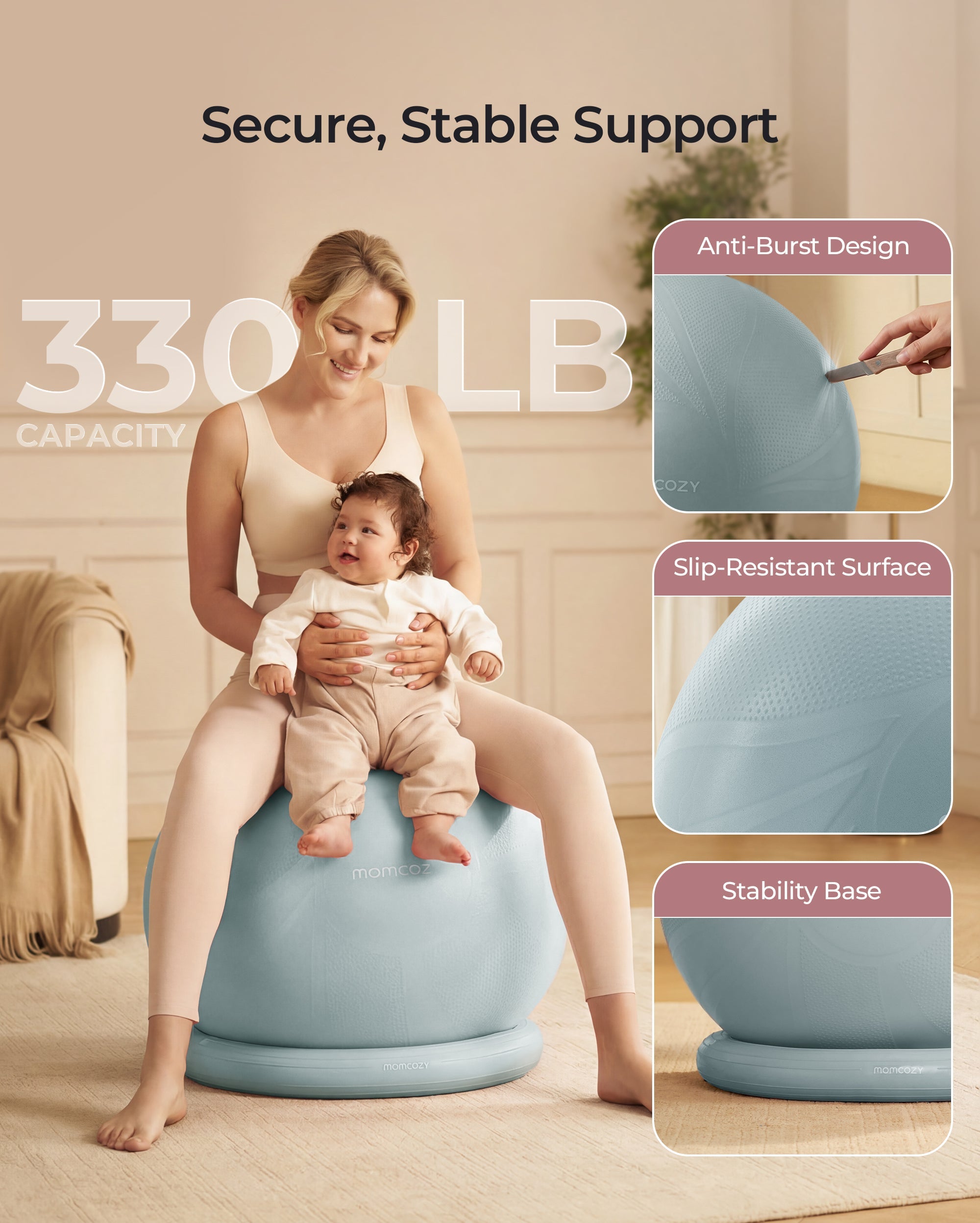 BirthEase Pregnancy Ball Set—Maternity Exercise Ball