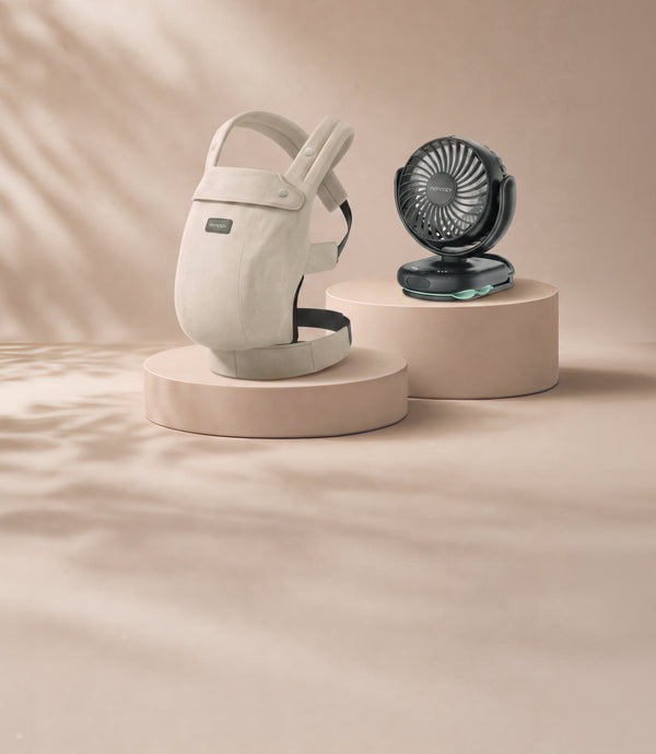 Outing Essentials Bundle: Baby Carrier and Clip-On Stroller Fan
