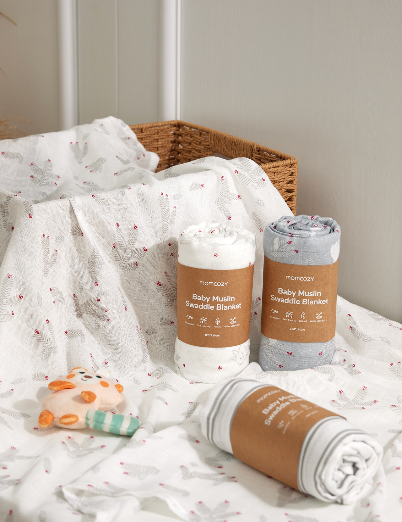 Momcozy Softness Upgrade Muslin Swaddle Blankets