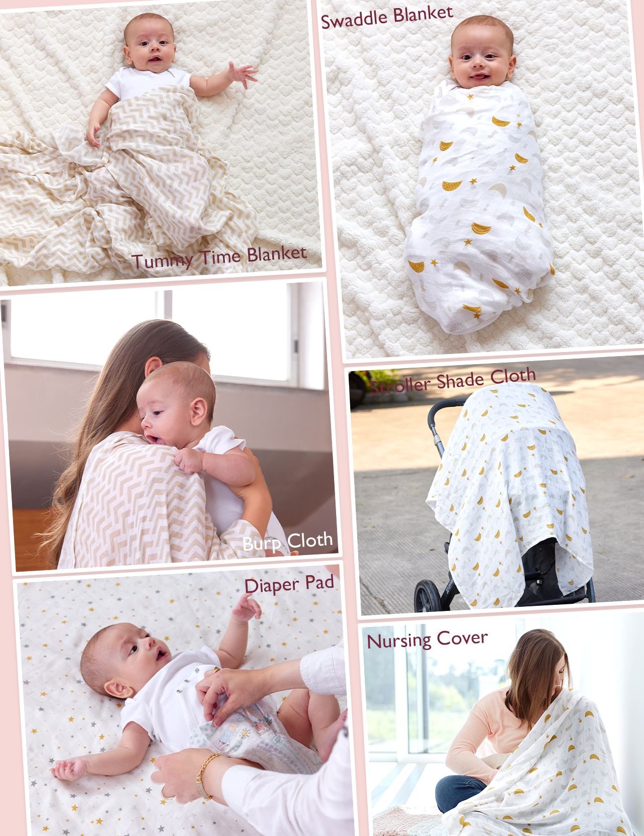Momcozy Softness Upgrade Muslin Swaddle Blankets