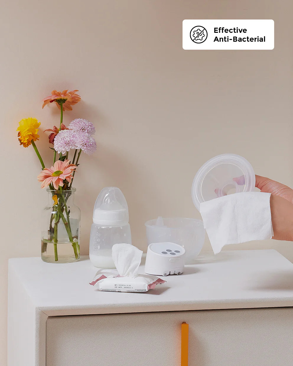 Lingettes naturelles pour tire-lait - sûres et pratiques