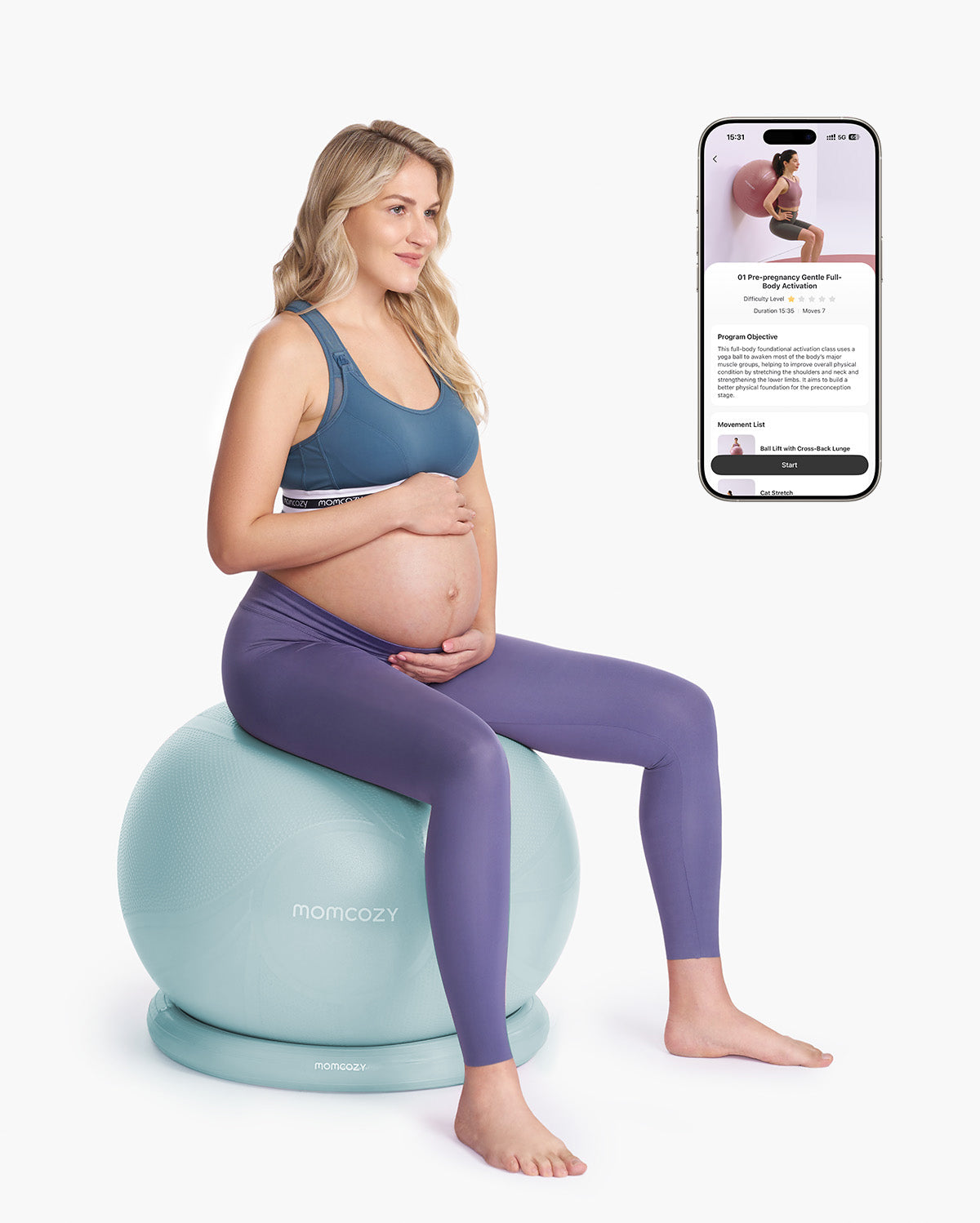 BirthEase Pregnancy Ball Set—Maternity Exercise Ball