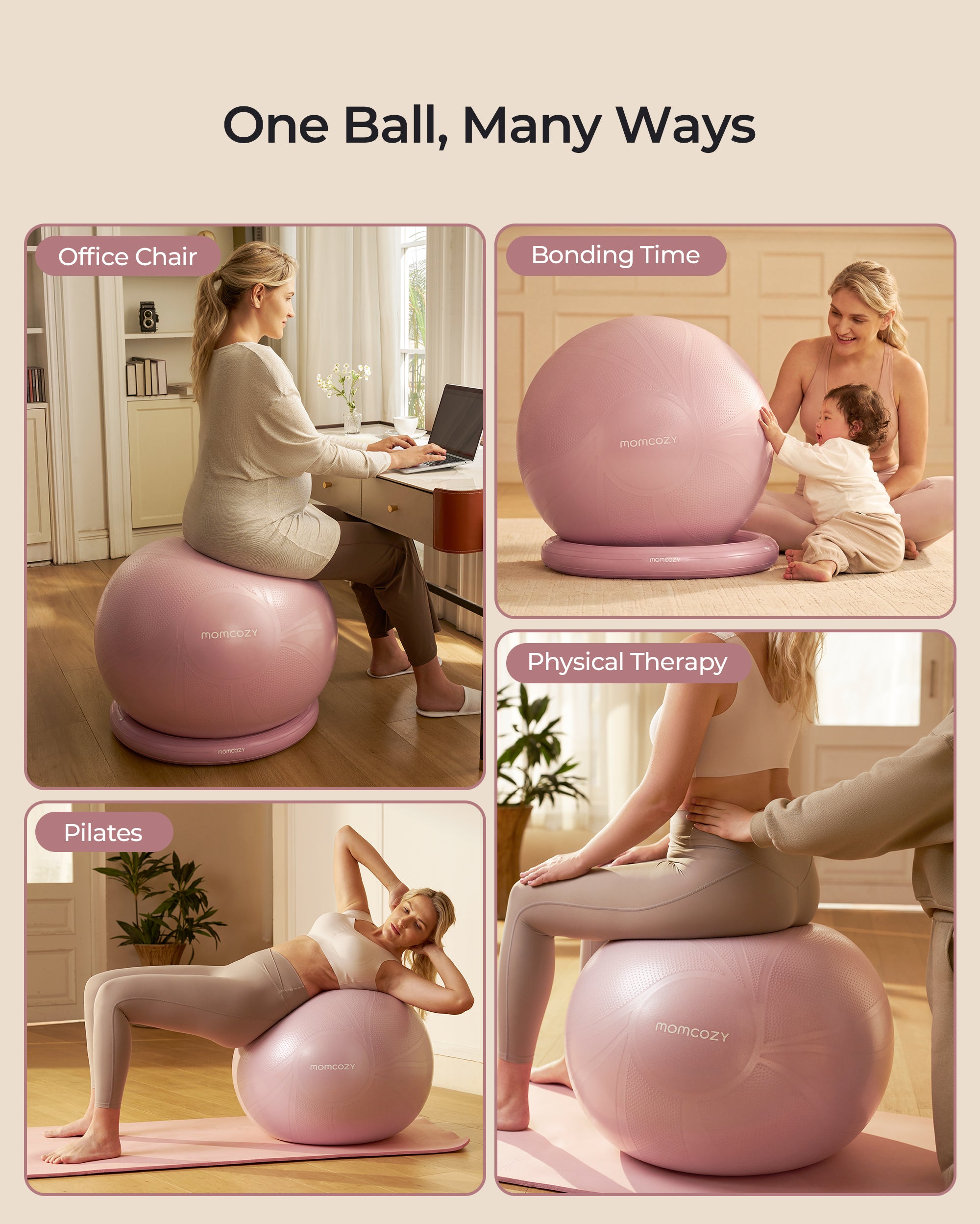 BirthEase Pregnancy Ball Set—Maternity Exercise Ball