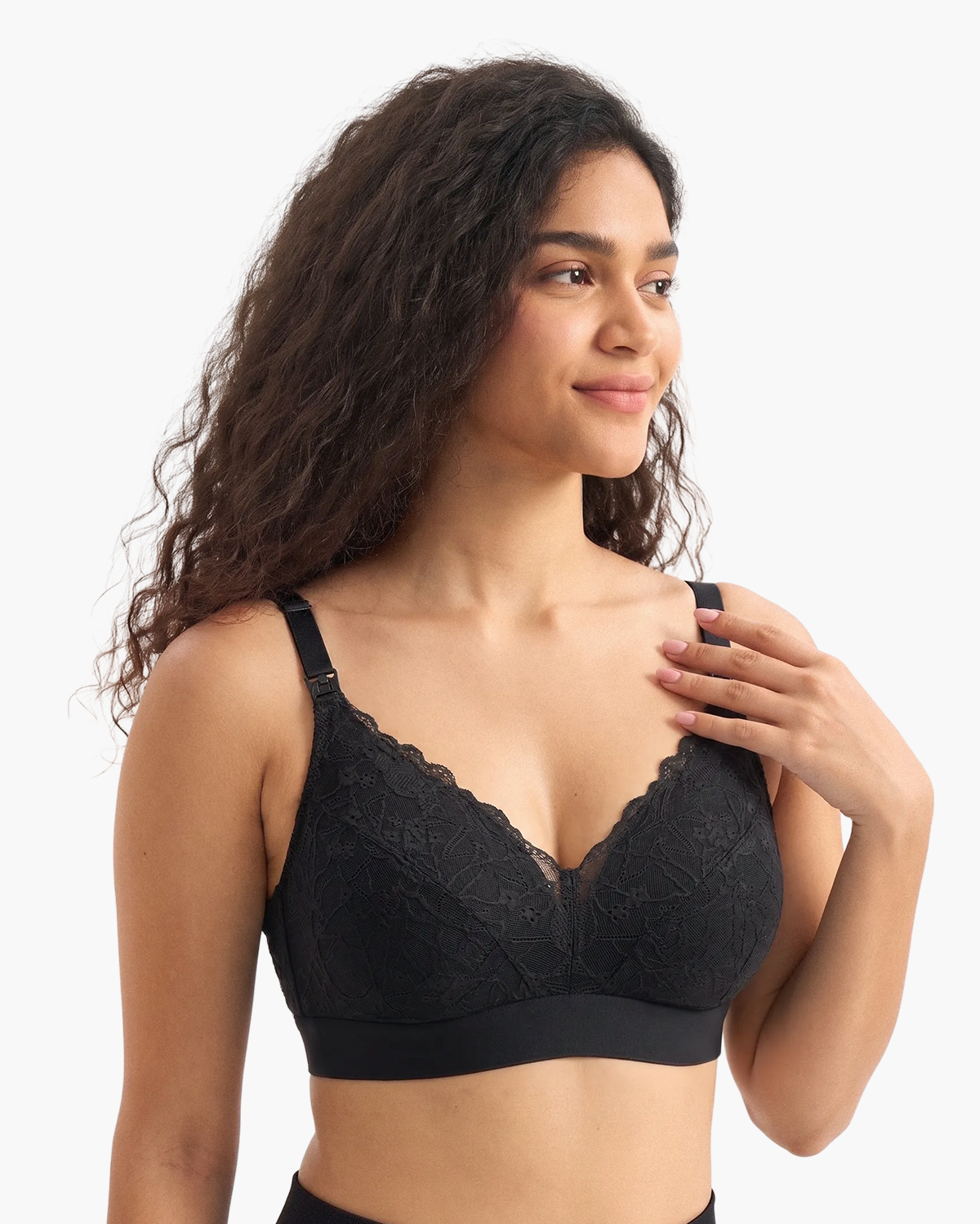 Upgraded Soft Lace Nursing Bra V Neck