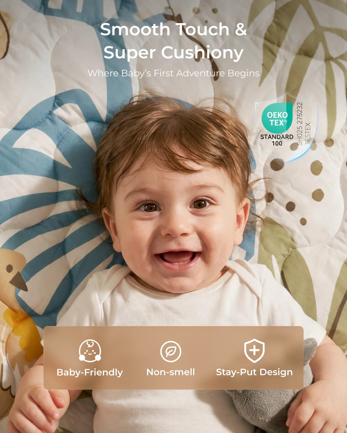 Tapis de jeu portable pour bébé Momcozy – Confort rafraîchissant