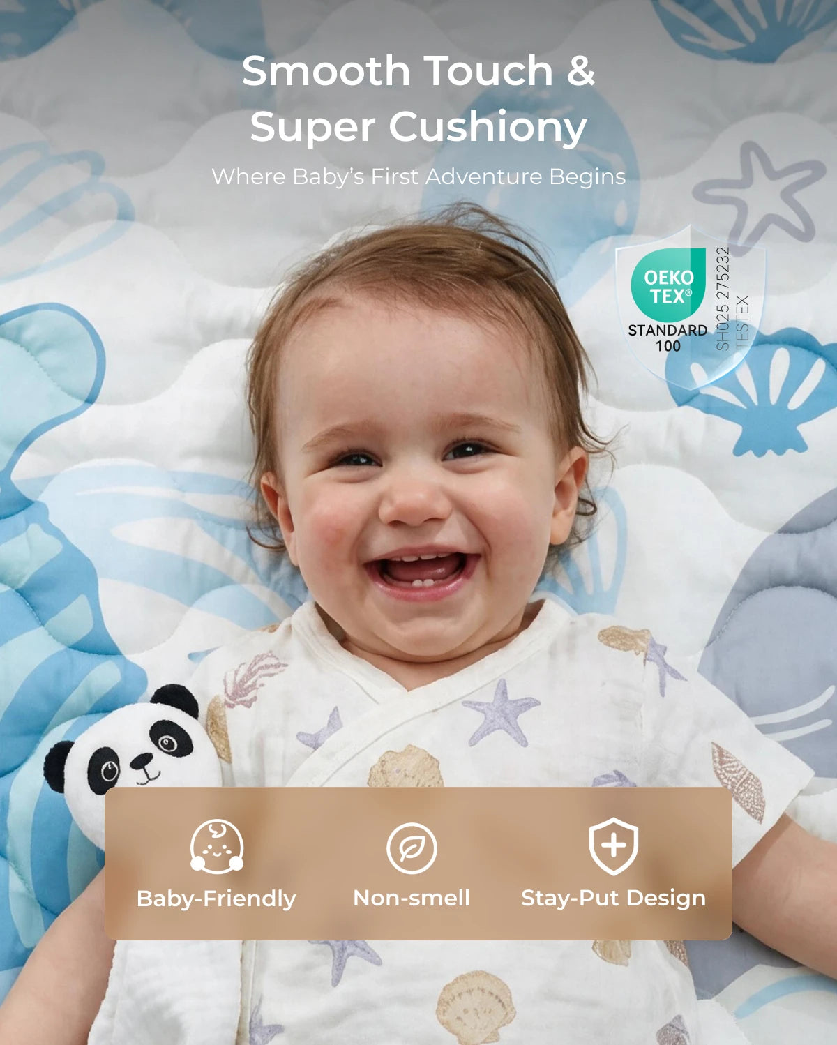 Tapis de jeu portable pour bébé Momcozy – Confort rafraîchissant