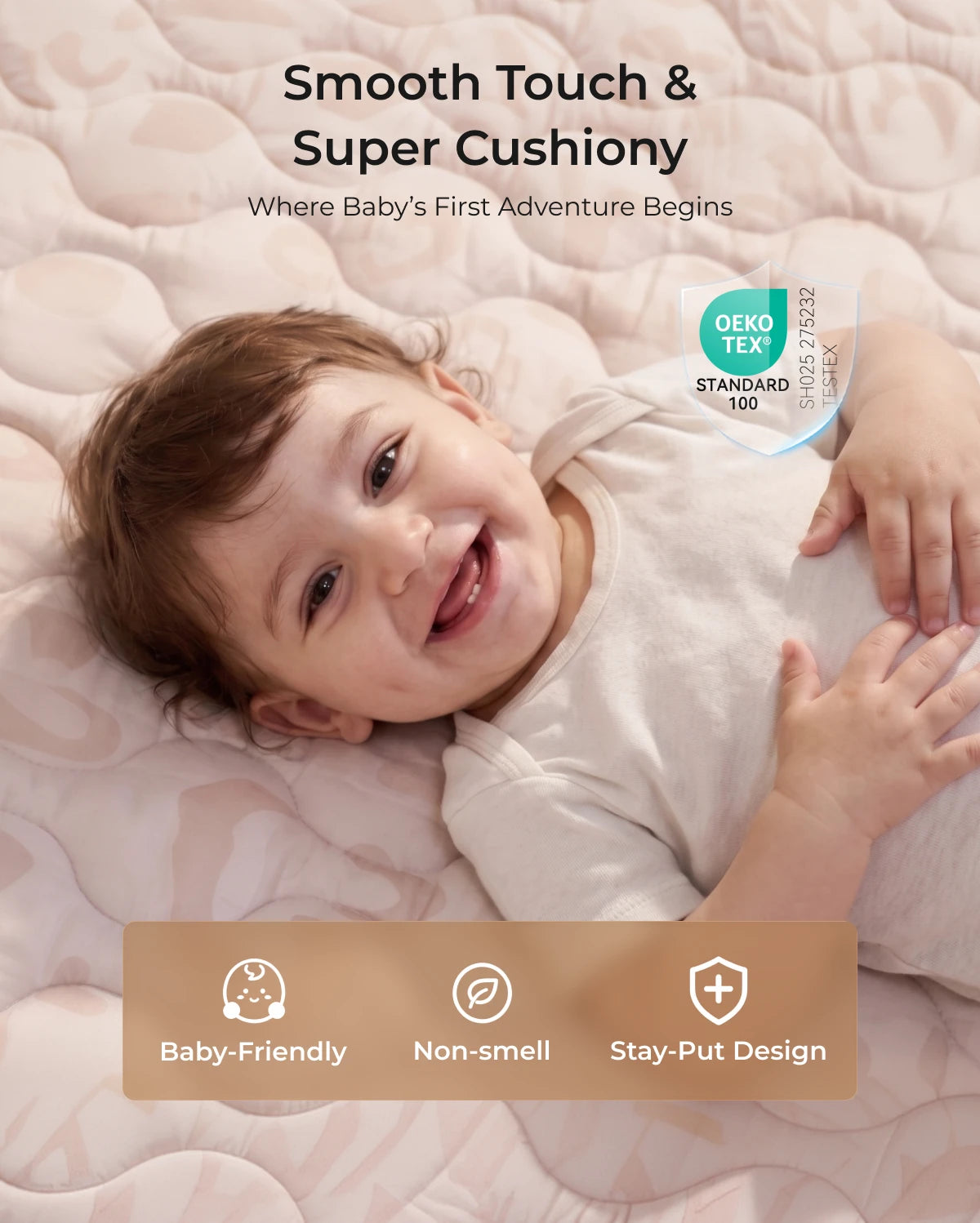 Tapis de jeu portable pour bébé Momcozy – Confort rafraîchissant
