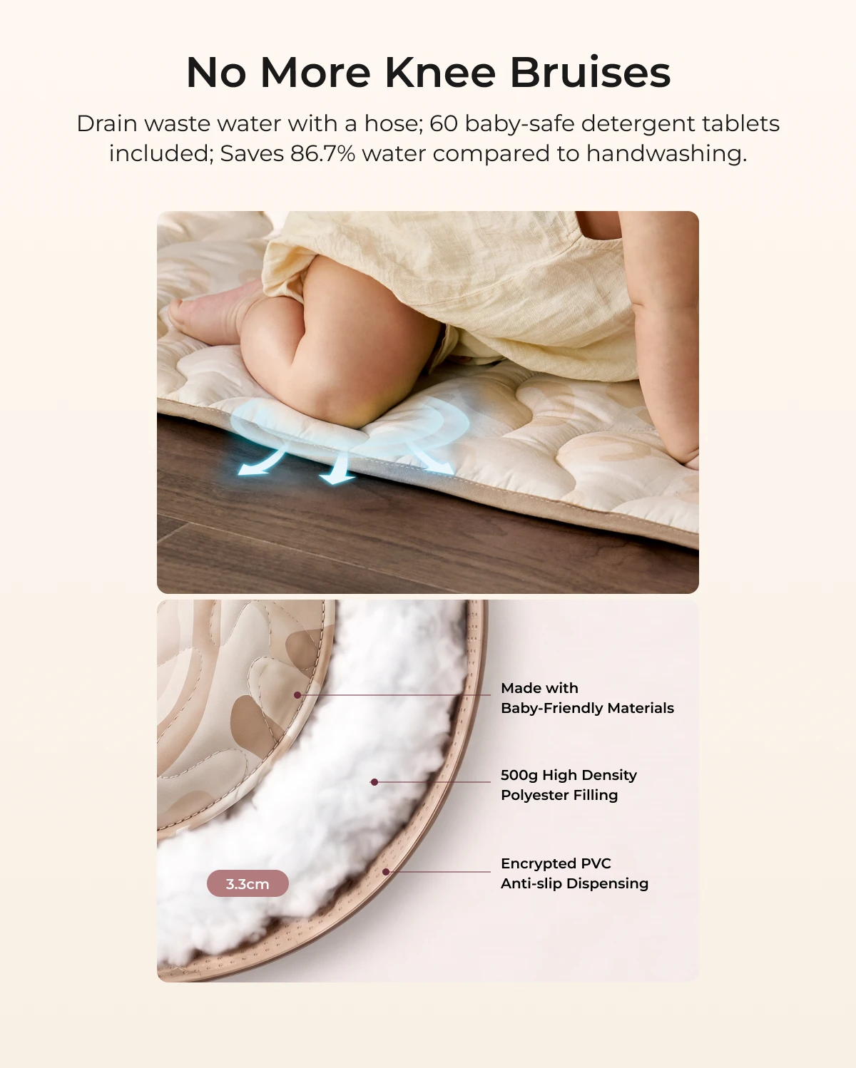 Tapis de jeu portable pour bébé Momcozy – Confort rafraîchissant