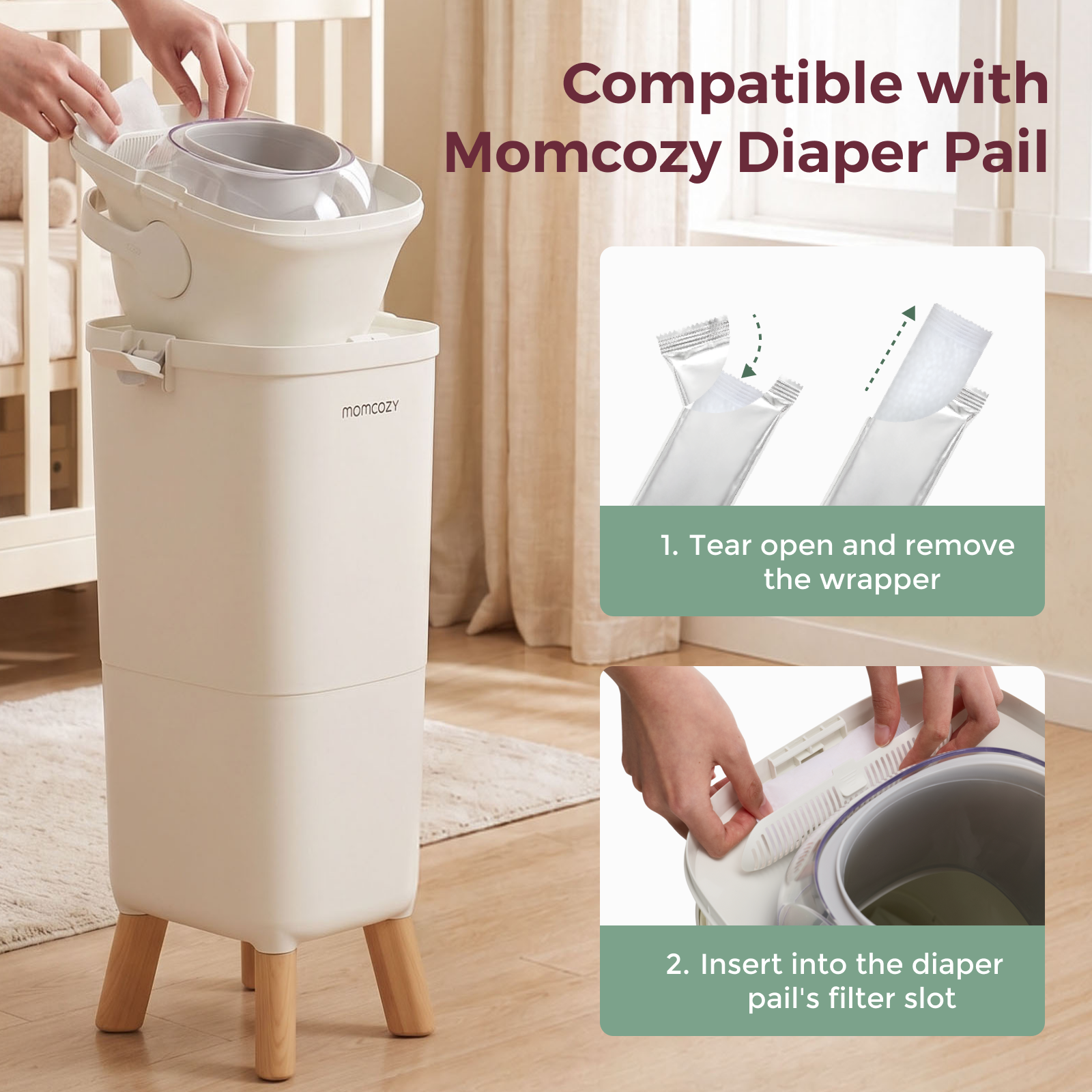 Momcozy Triple-Seal Diaper Pail