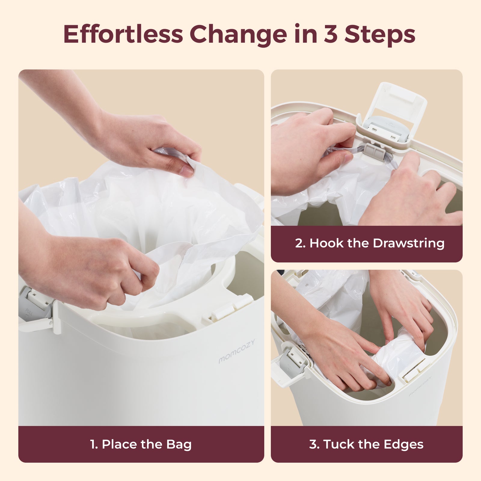 Momcozy Triple-Seal Diaper Pail